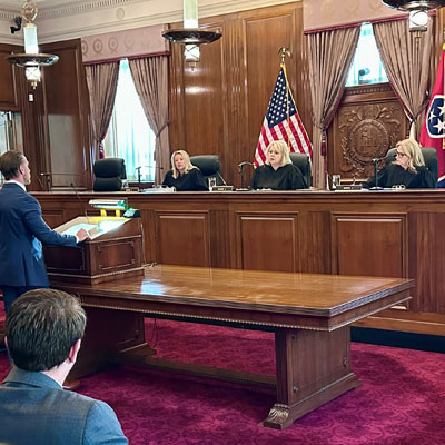 Court of Appeals Judge Kristi M. Davis, Judge Carma Dennis McGee and Judge Valerie L. Smith Hear Oral Arguments in Nashville