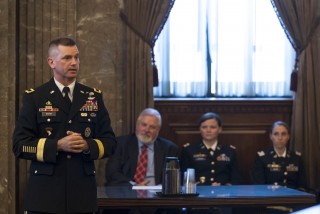 Brigadier General Todd Royar, Deputy Commanding General of the 101st Airborne Division, thanks the Supreme Court for their support of military and their families.