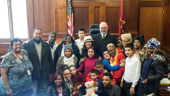 Adoption Day in Chancellor Kyle's courtroom