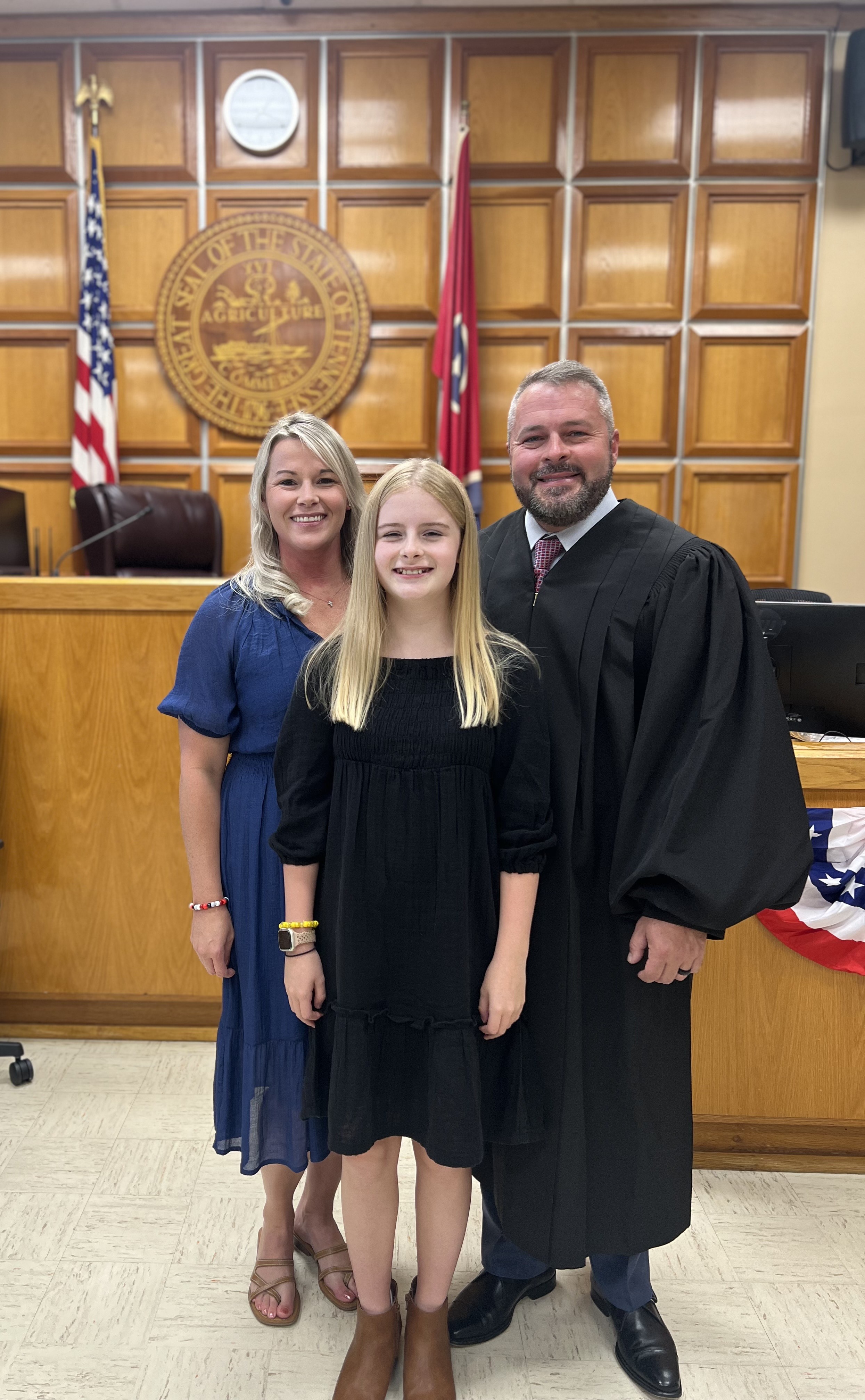 Chancellor Forrester with his wife, Chrissy, and daughter, Chloe