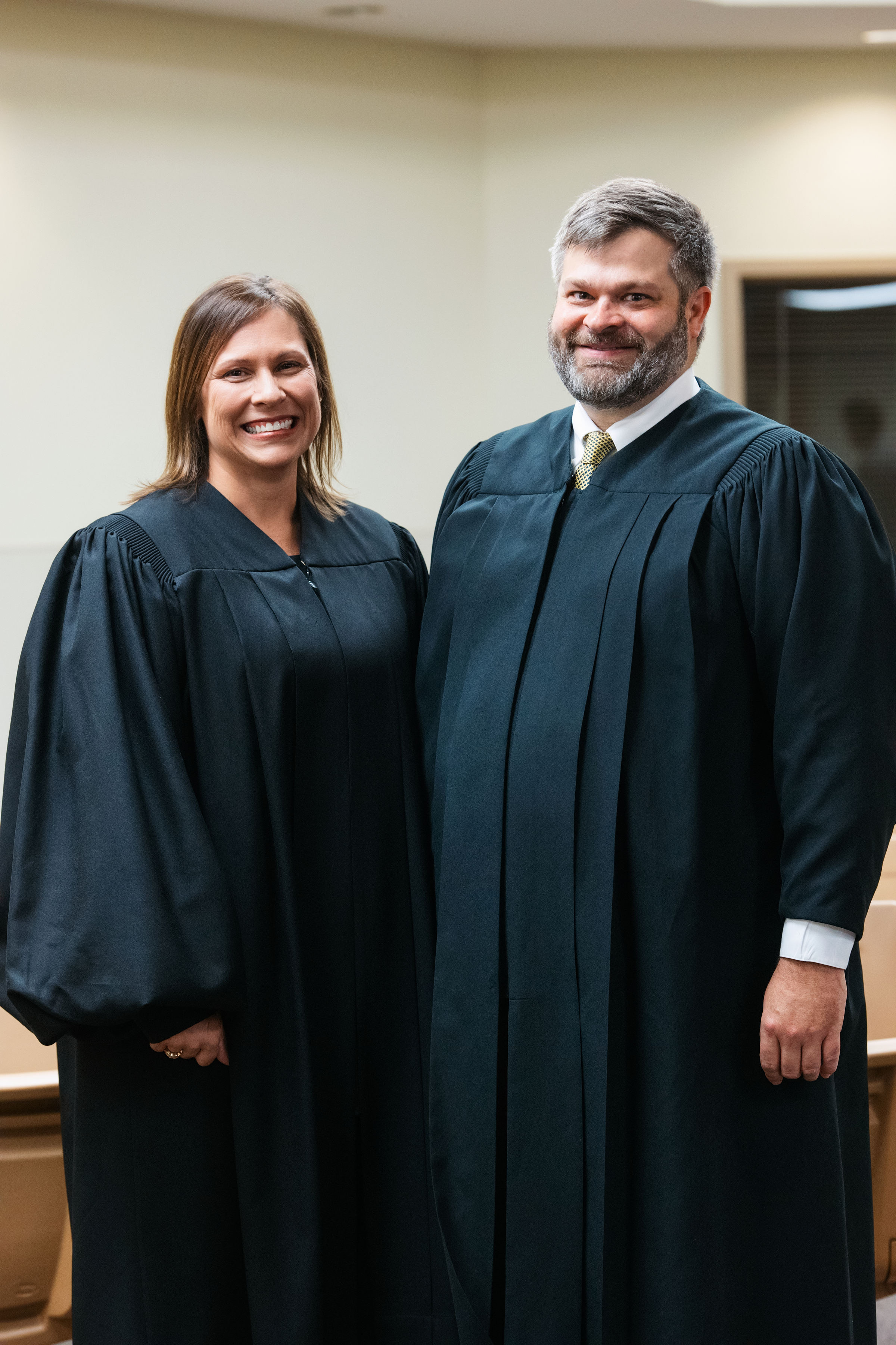 Judge Kimberly Lund and Chancellor Ben Dean