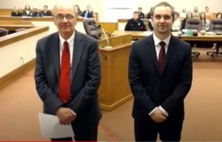 Judge Roger Estep joined his son, Paul Estep, for his zoom swearing-in ceremony