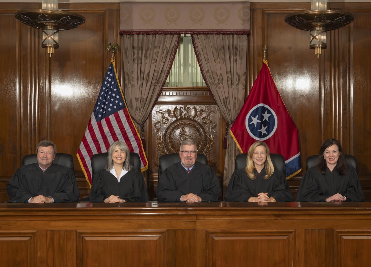 Tennessee Supreme Court Photo Bivins presiding 2025