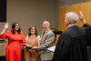 Judge Abbott is sworn in by Court of Criminal Appeals Judge Steven Sword