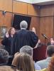 Judge Parrish is sworn in by Justice Roger A. Page