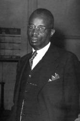 Nashville attorney Z. Alexander Looby was a leading voice in the city's civil rights movement, often working to defend students arrested for sit-in demonstrations in the 1960s. Here he is pictured in Columbia, Tennessee in 1946 where he won outright acquittals for 23 of 25 African American defendants charged in connection with a "race riot" that occurred in that city several months before. (Photo credit: Nashville Public Library, Special Collections)